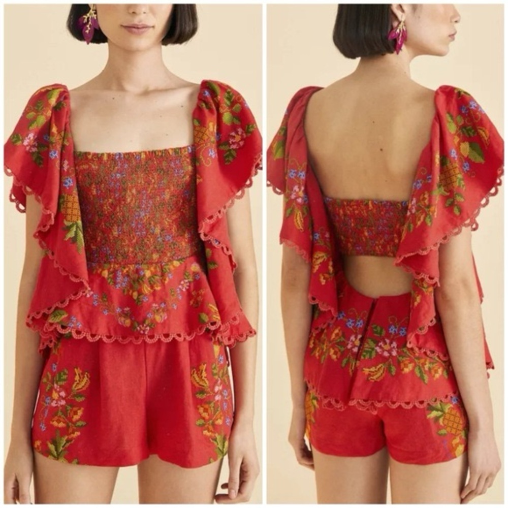 FARM RIO tropical romance romper